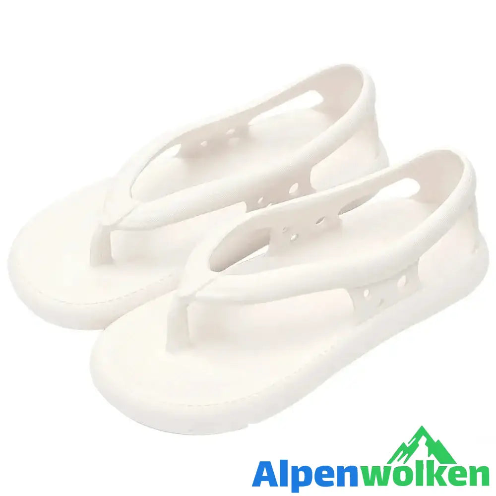 Alpenwolken - Sommer Strand Rutschfeste Flip-Flops weiß