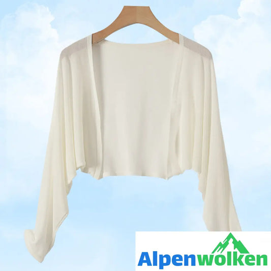 Alpenwolken - 💐Sommer Strickjacke aus Leinen ohne Knöpfe💐