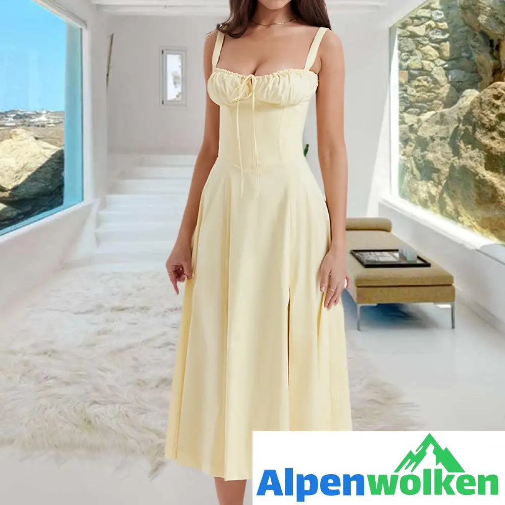 Alpenwolken - 🎉Sommerangebot🎉Mode Print Bustier-Sommerkleid