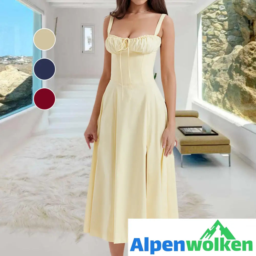 Alpenwolken - 🎉Sommerangebot🎉Mode Print Bustier-Sommerkleid