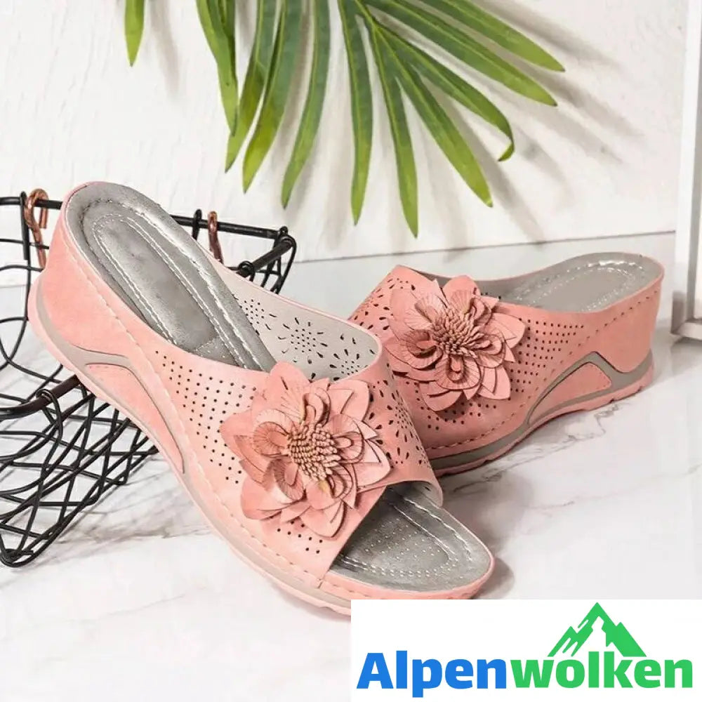 Alpenwolken - Sommerliche Blumen-Sandalen Mit Weicher Sohle