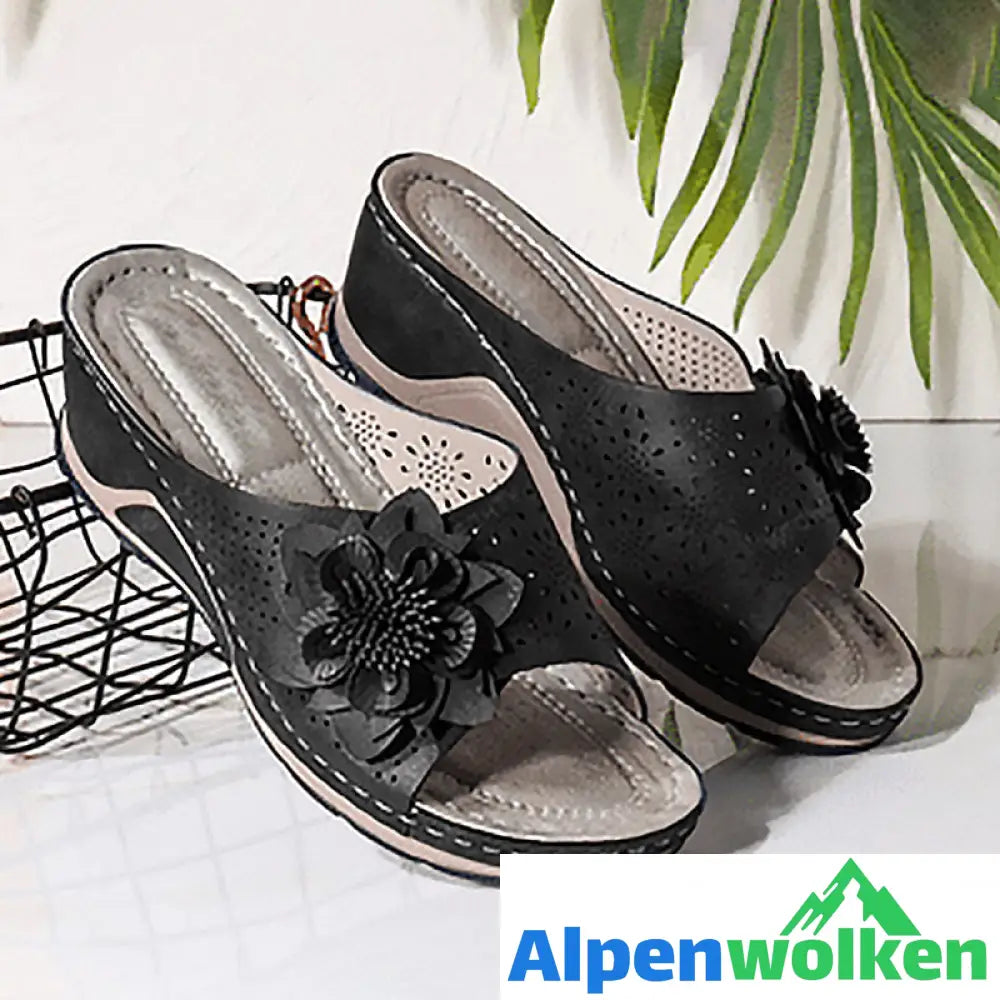 Alpenwolken - Sommerliche Blumen-Sandalen Mit Weicher Sohle