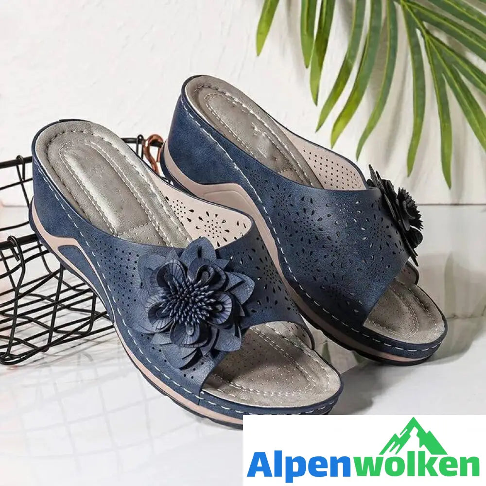 Alpenwolken - Sommerliche Blumen-Sandalen Mit Weicher Sohle