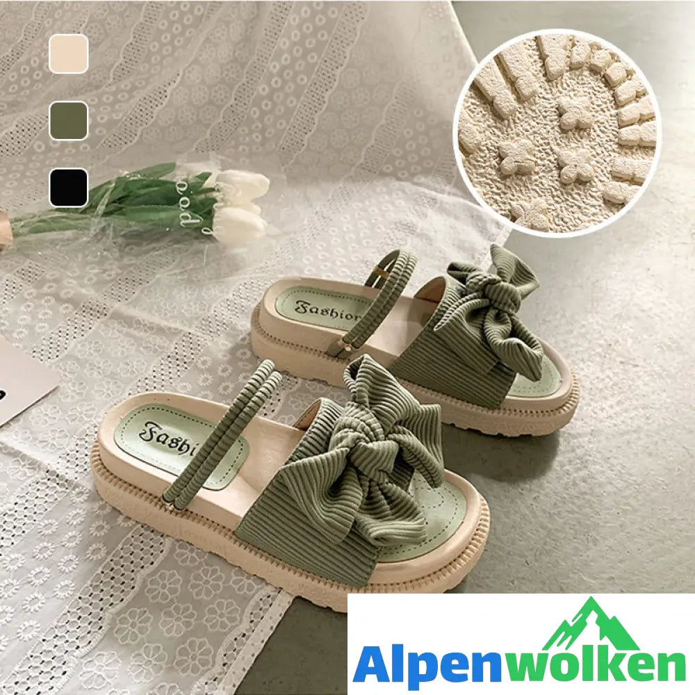 Alpenwolken - Sommerliche vielseitige modische Sandalen mit Schleife