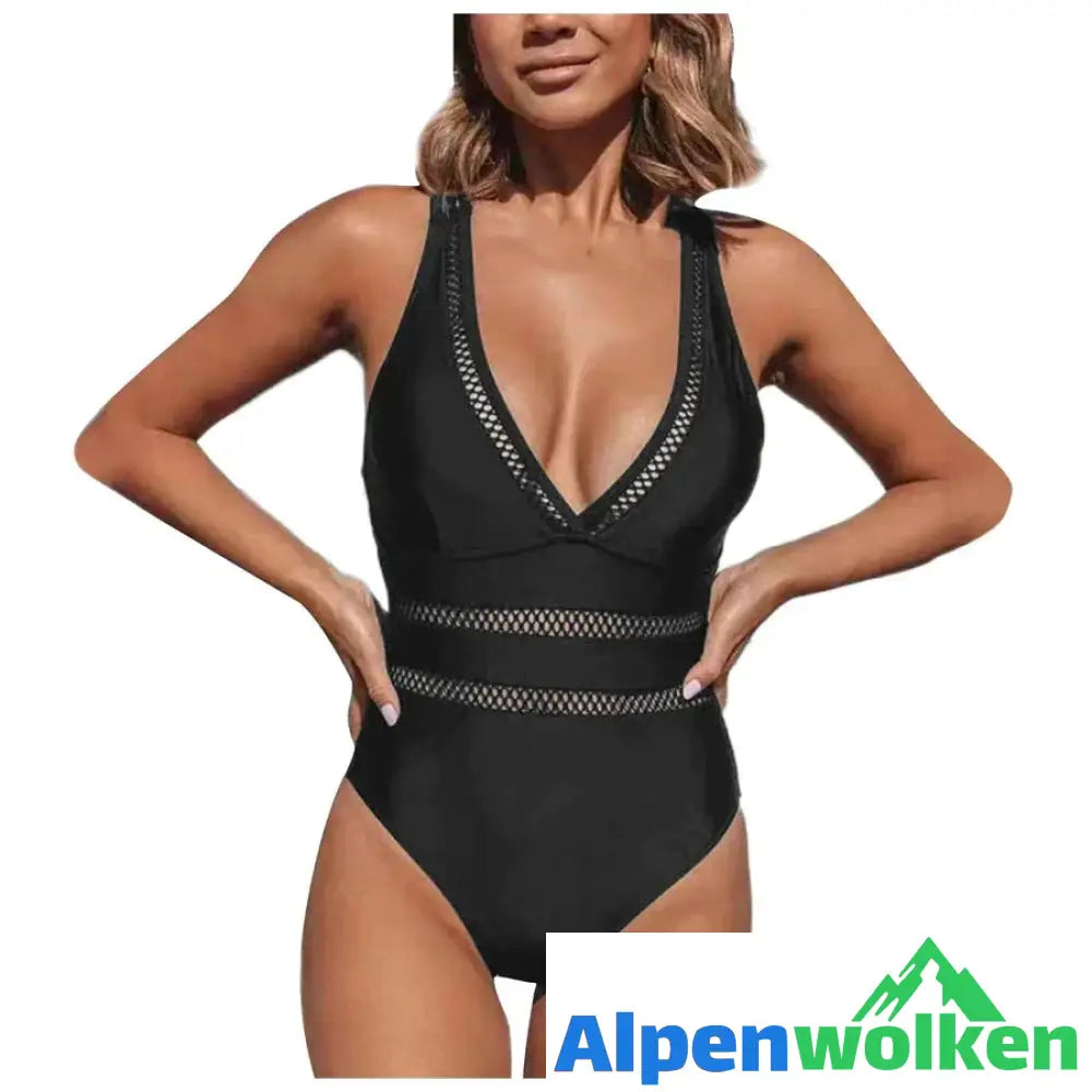 Alpenwolken - Sommerlicher Strandbikini mit V-Ausschnitt