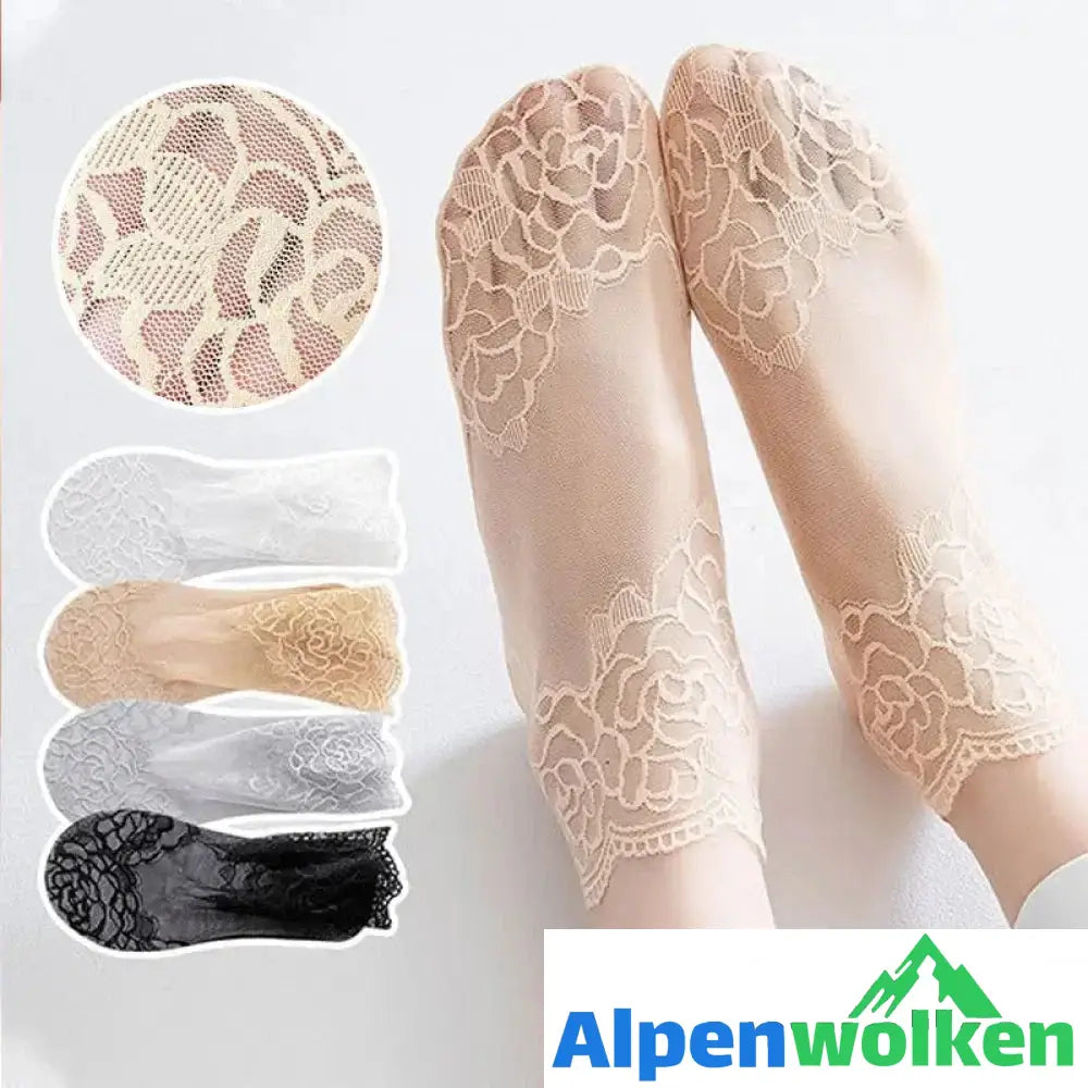 Alpenwolken - Sommersocken Aus Dünner Spitze