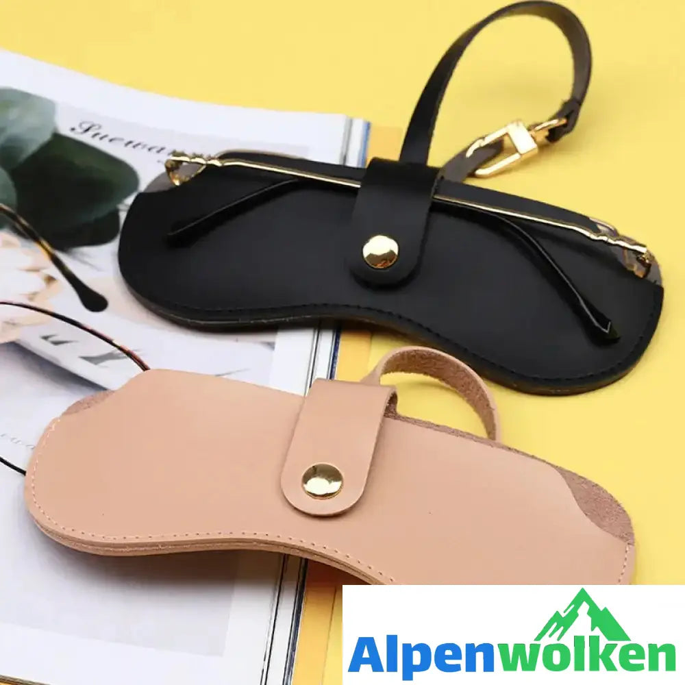 Alpenwolken - Sonnenbrillen-Tasche aus Leder