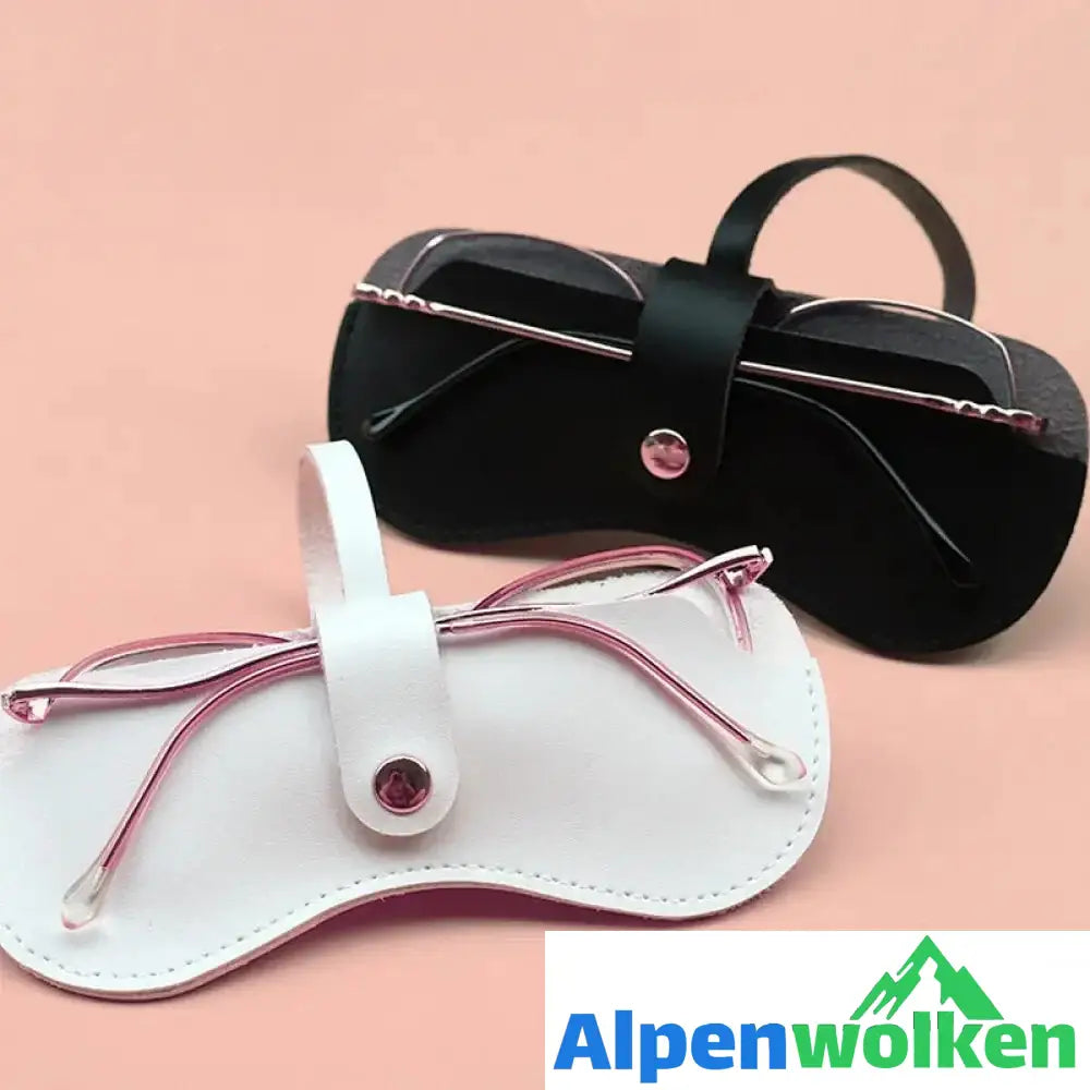 Alpenwolken - Sonnenbrillen-Tasche aus Leder