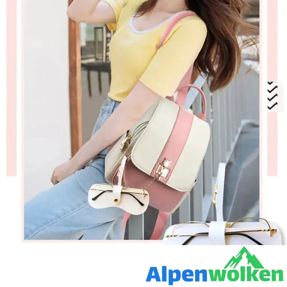 Alpenwolken - Sonnenbrillen-Tasche aus Leder