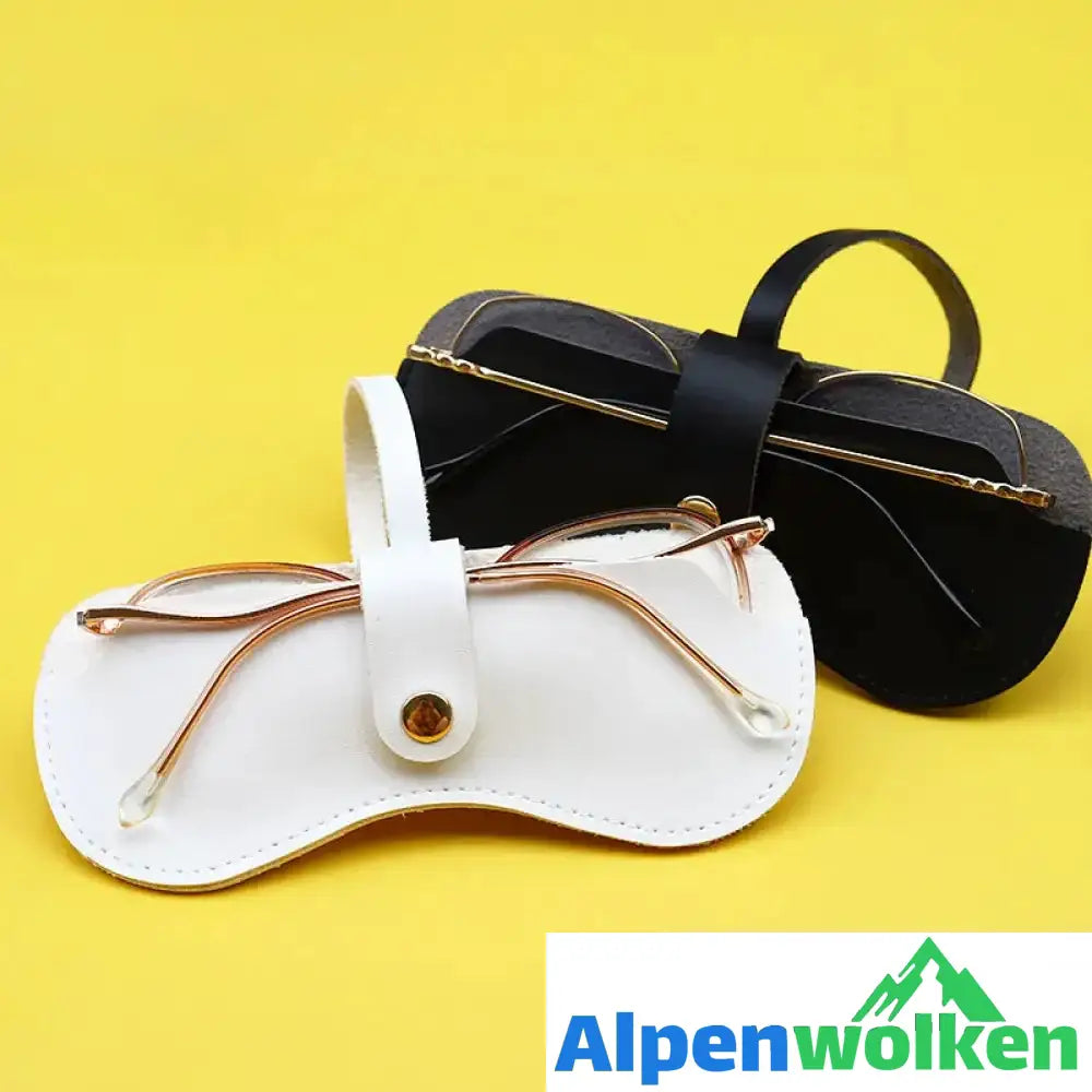 Alpenwolken - Sonnenbrillen-Tasche aus Leder