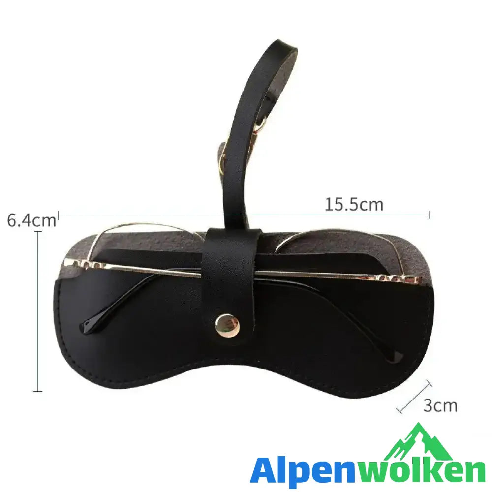 Alpenwolken - Sonnenbrillen-Tasche aus Leder