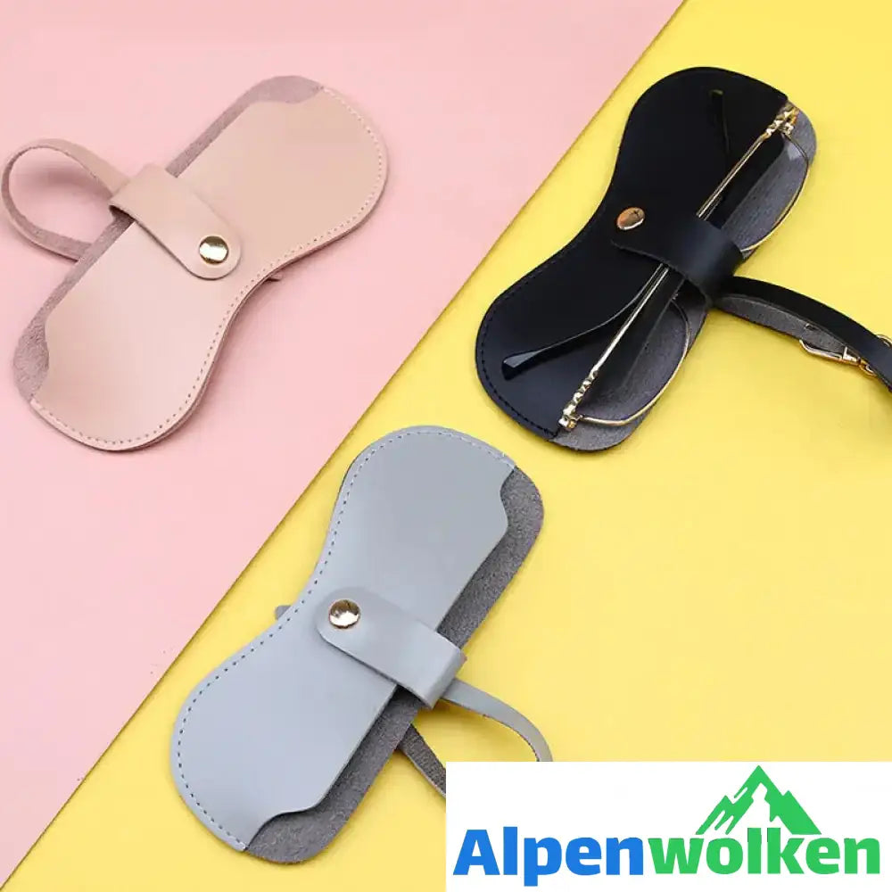 Alpenwolken - Sonnenbrillen-Tasche aus Leder