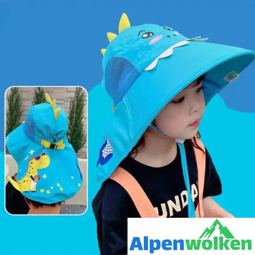 Alpenwolken - Sonnenhut für Kinder regulär blaues Monster