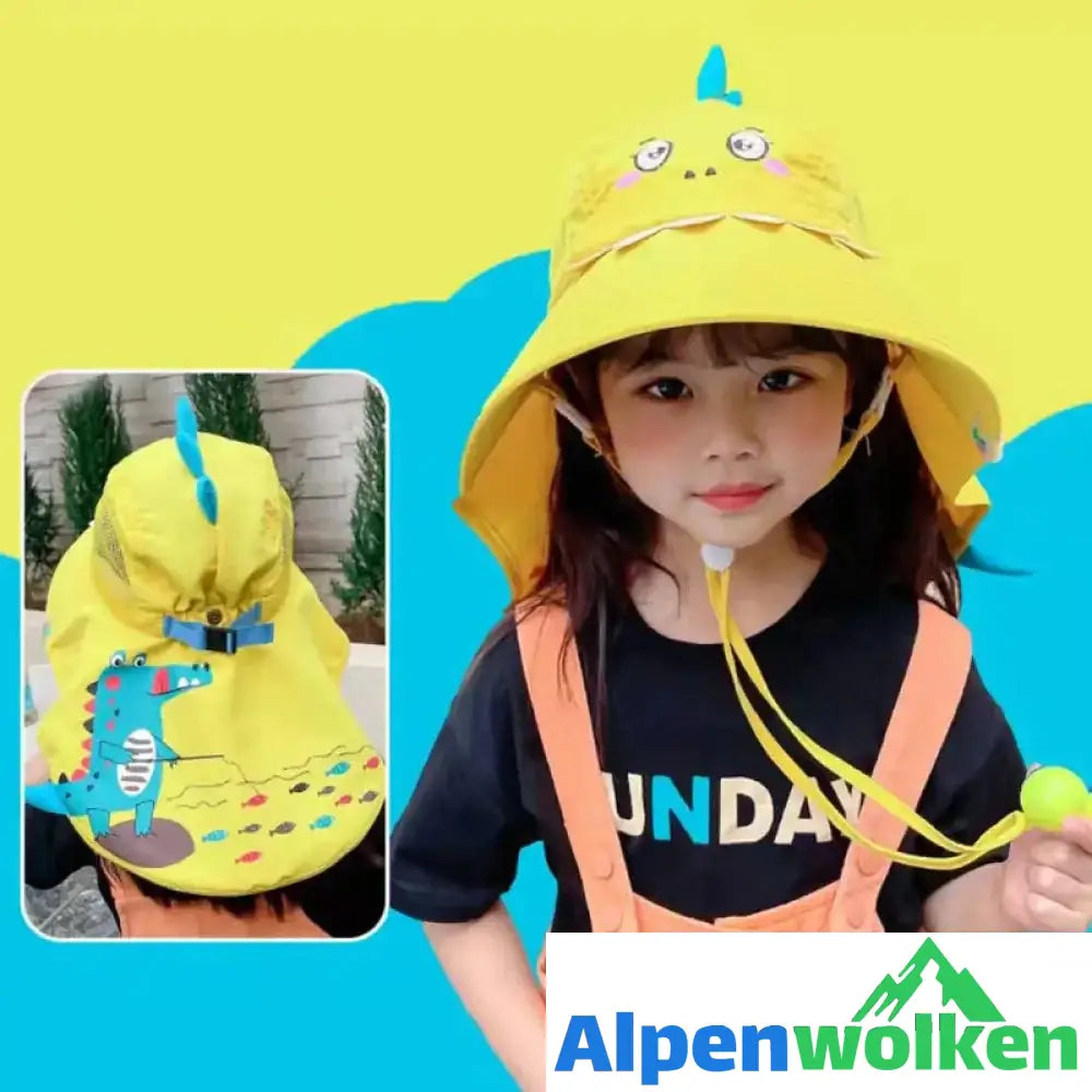 Alpenwolken - Sonnenhut für Kinder regulär gelbes Monster