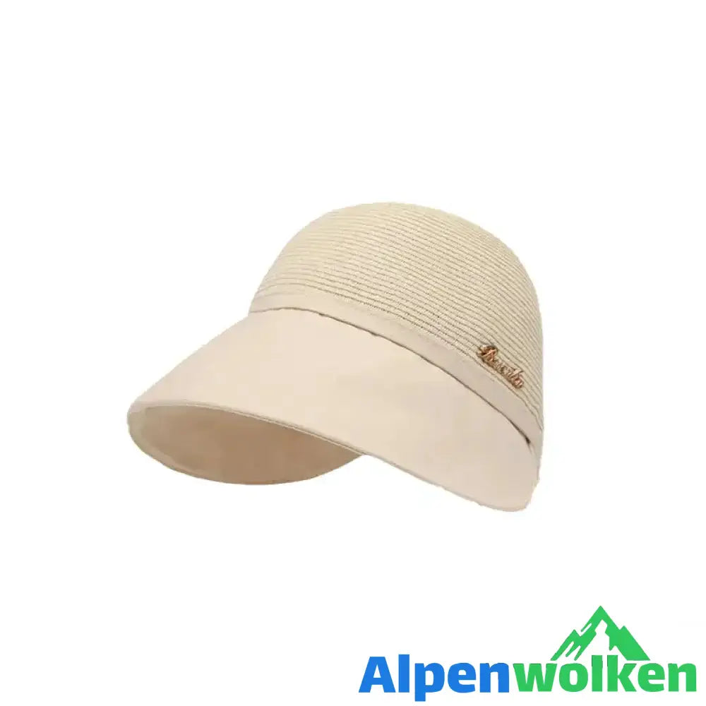 Alpenwolken - Sonnenschutzhut mit großer Krempe für Damen Beige