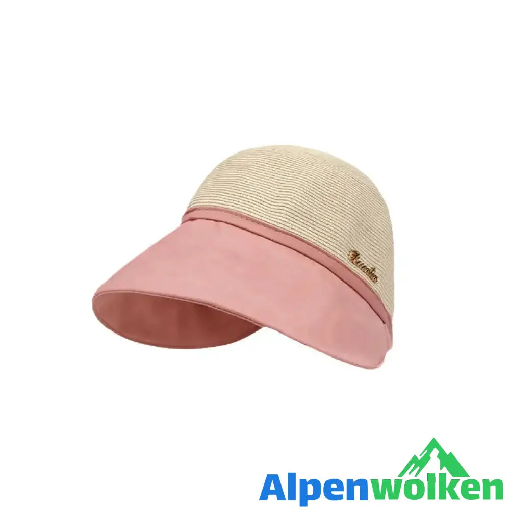 Alpenwolken - Sonnenschutzhut mit großer Krempe für Damen Rosa