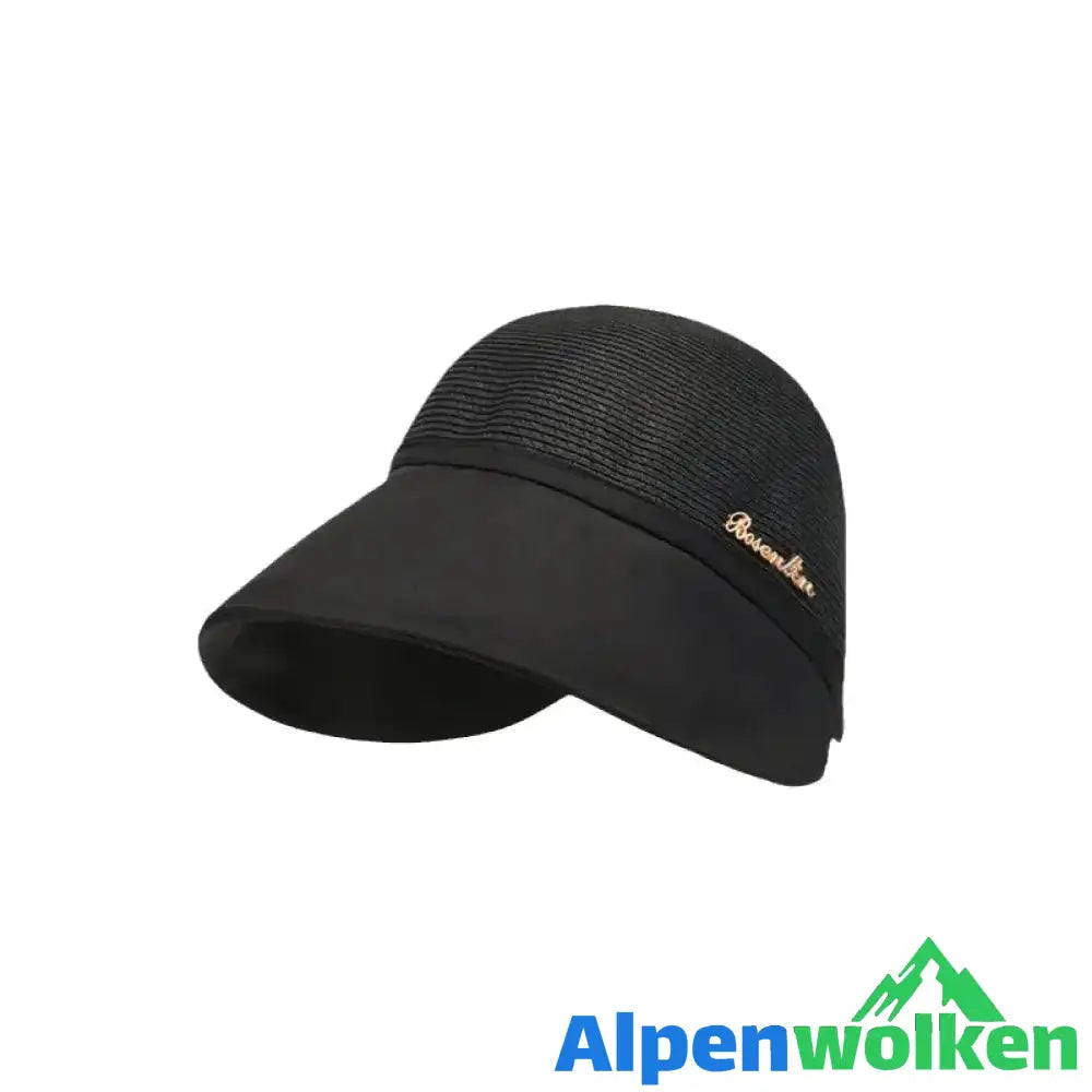 Alpenwolken - Sonnenschutzhut mit großer Krempe für Damen Schwarz