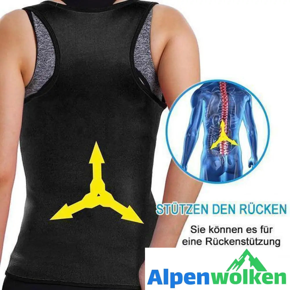 Alpenwolken - Spandex Sauna Gewichtsverlust Taille Trainingsweste