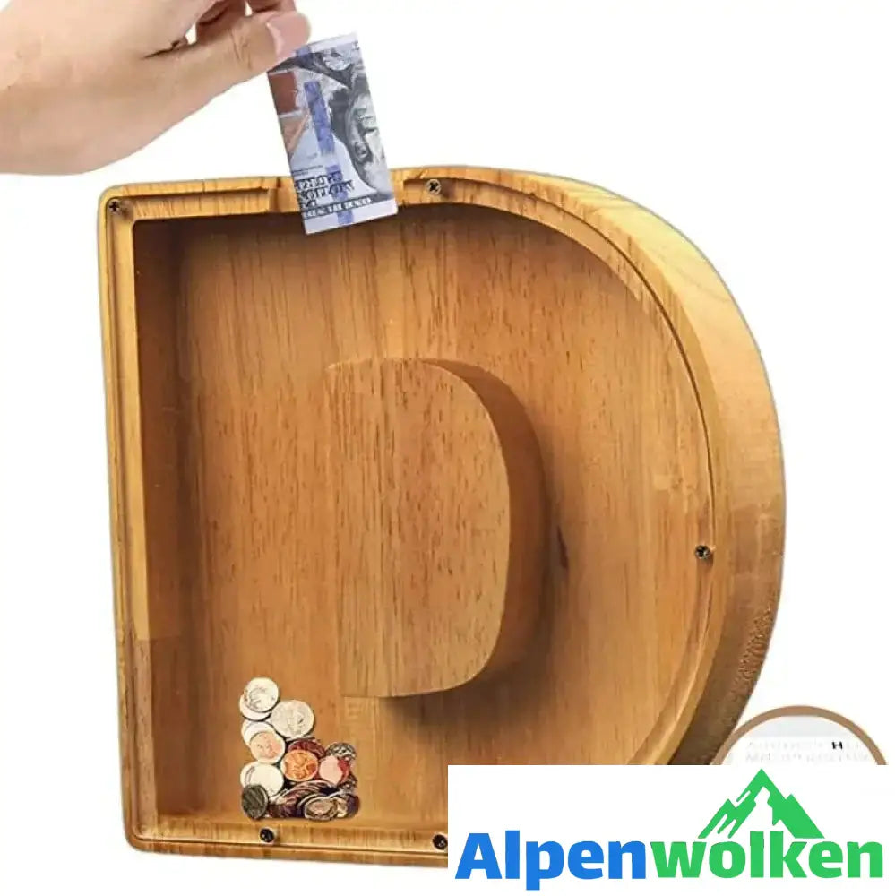 Alpenwolken - Sparschwein-Geschenk für Kinder D 2 * Buchstabenaufkleber