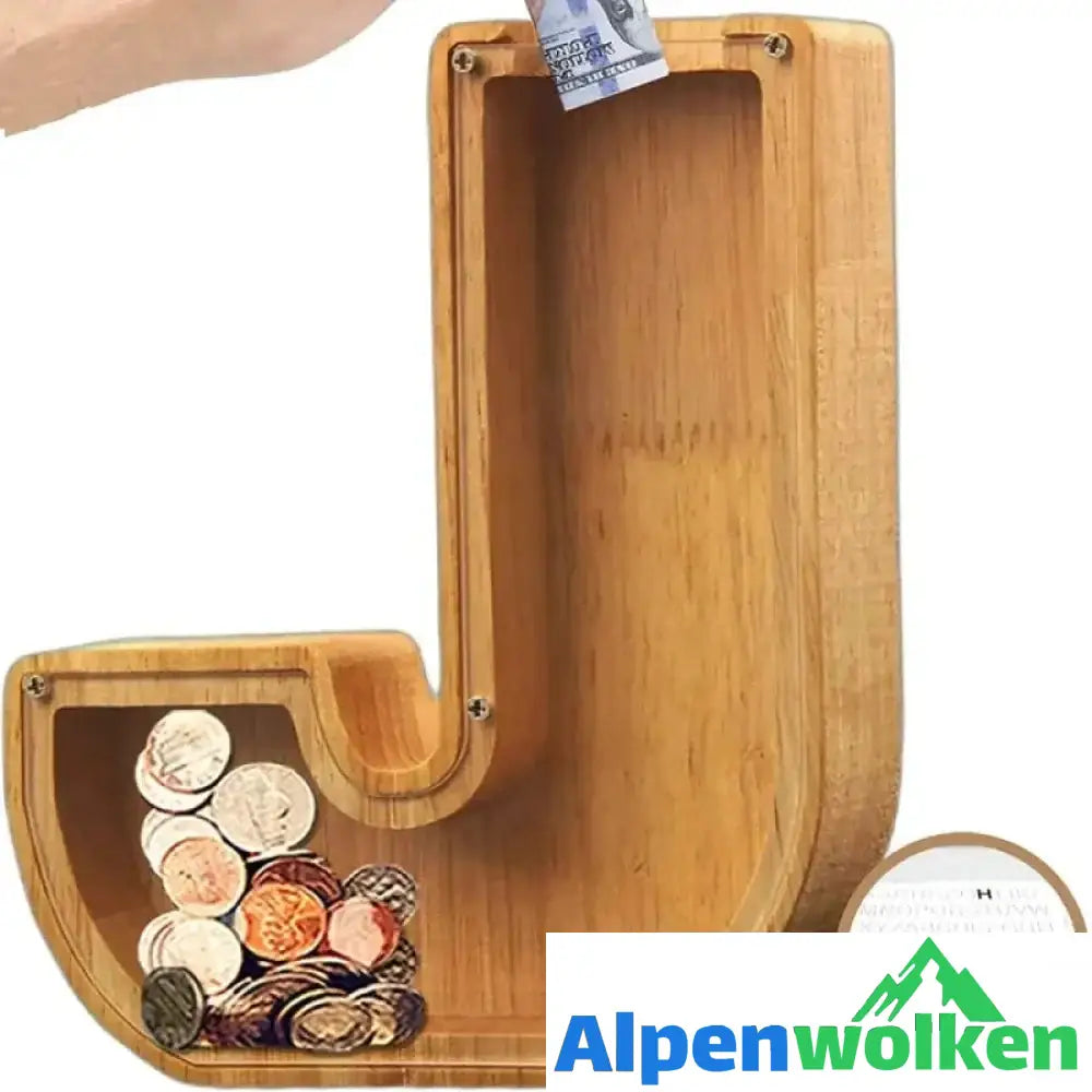 Alpenwolken - Sparschwein-Geschenk für Kinder J 2 * Buchstabenaufkleber