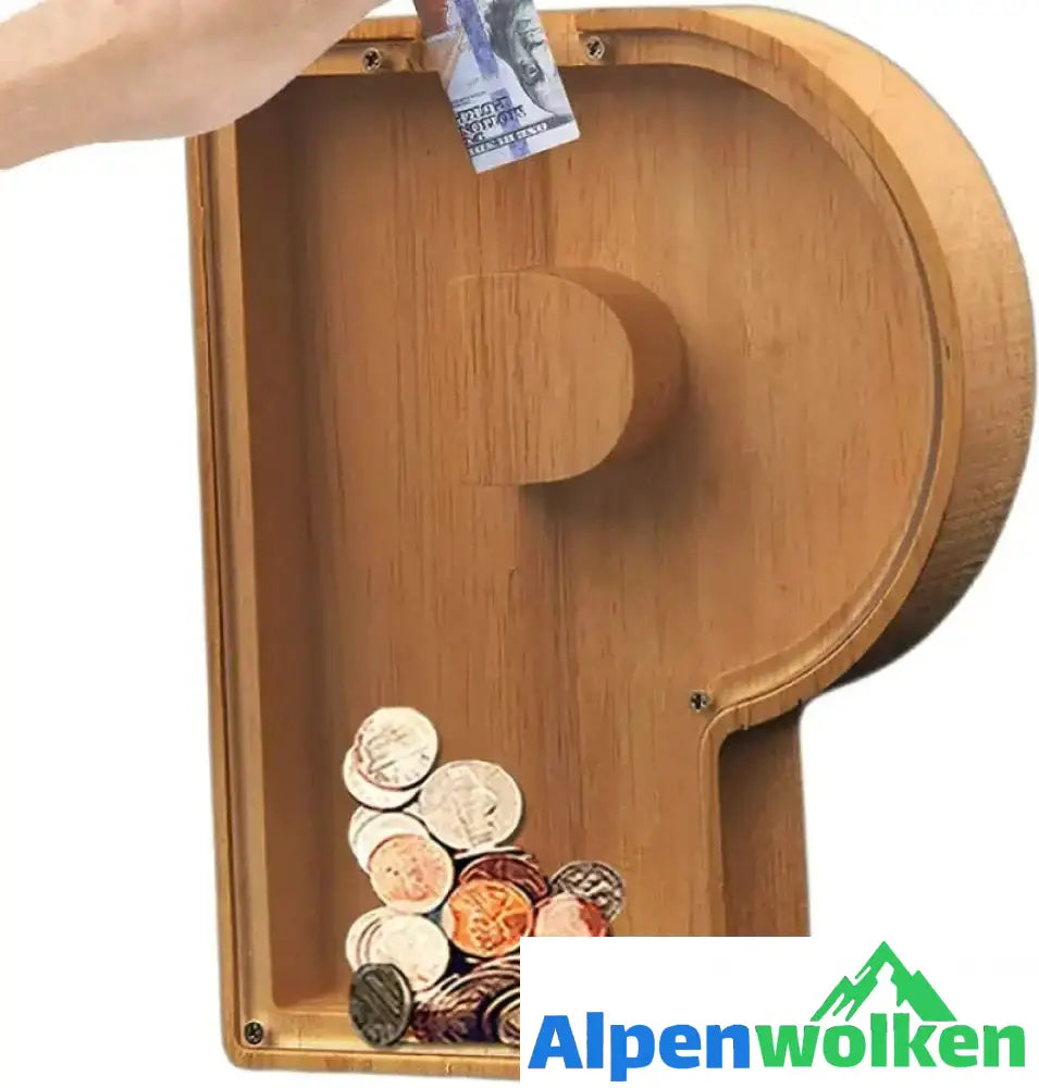 Alpenwolken - Sparschwein-Geschenk für Kinder P 2 * Buchstabenaufkleber