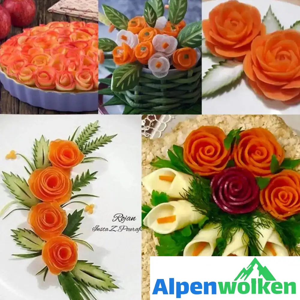 Alpenwolken - Spiralförmige Blumenwalze für Obst und Gemüse