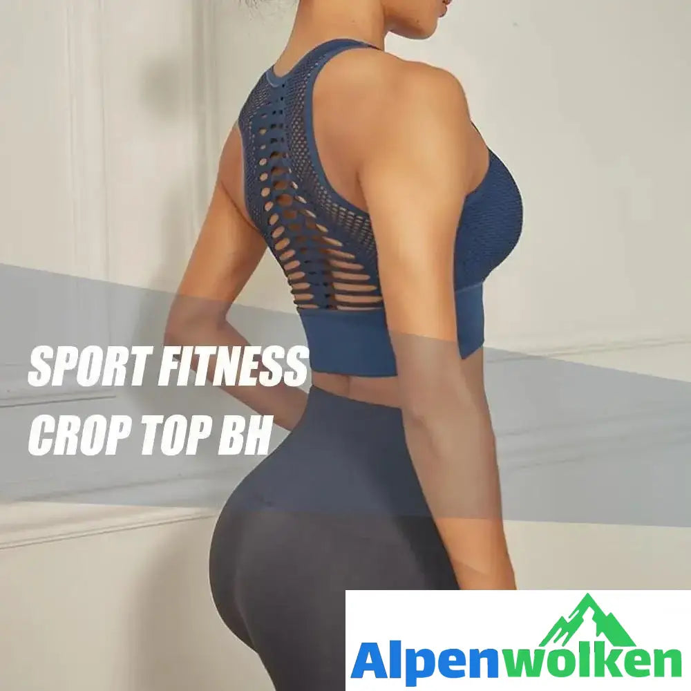 Alpenwolken - Sport Fitness Crop Top BH