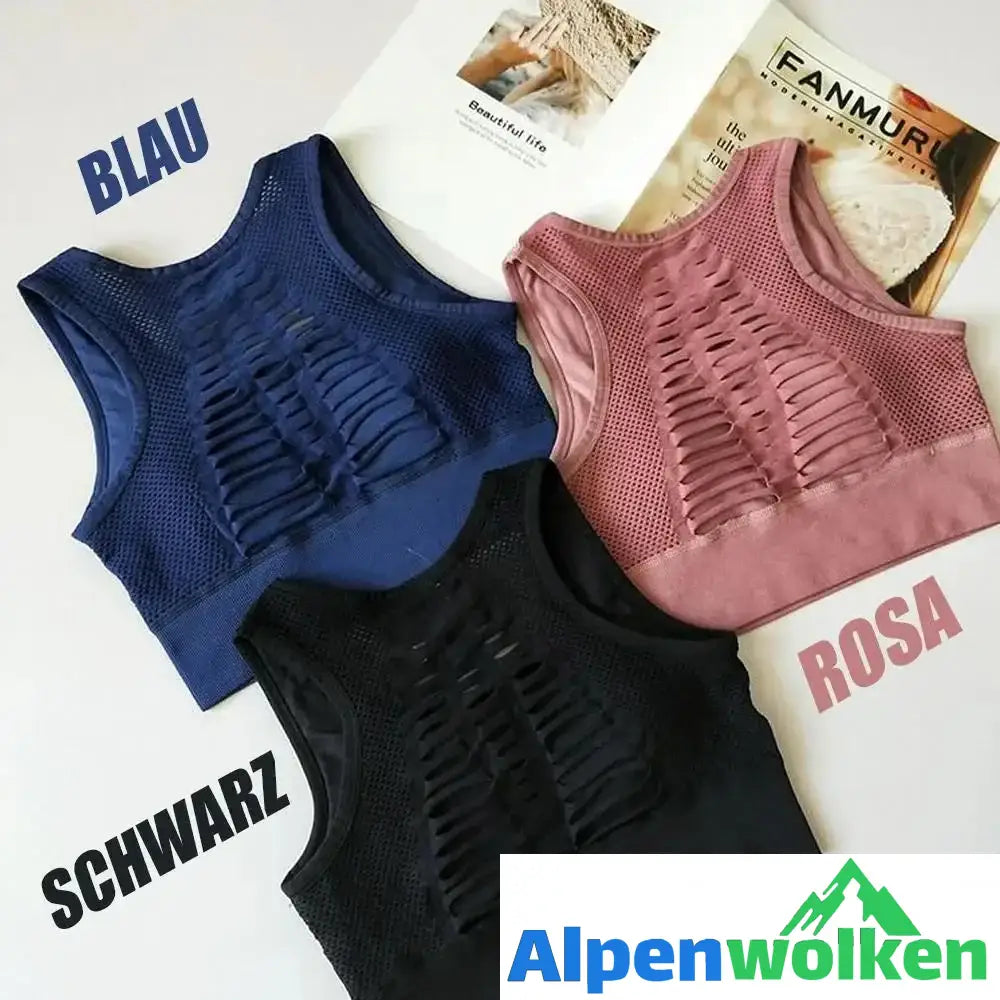 Alpenwolken - Sport Fitness Crop Top BH