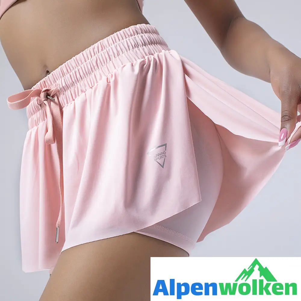 Alpenwolken - Sport-Fitness-Shorts Mit Kordelzug Für Damen