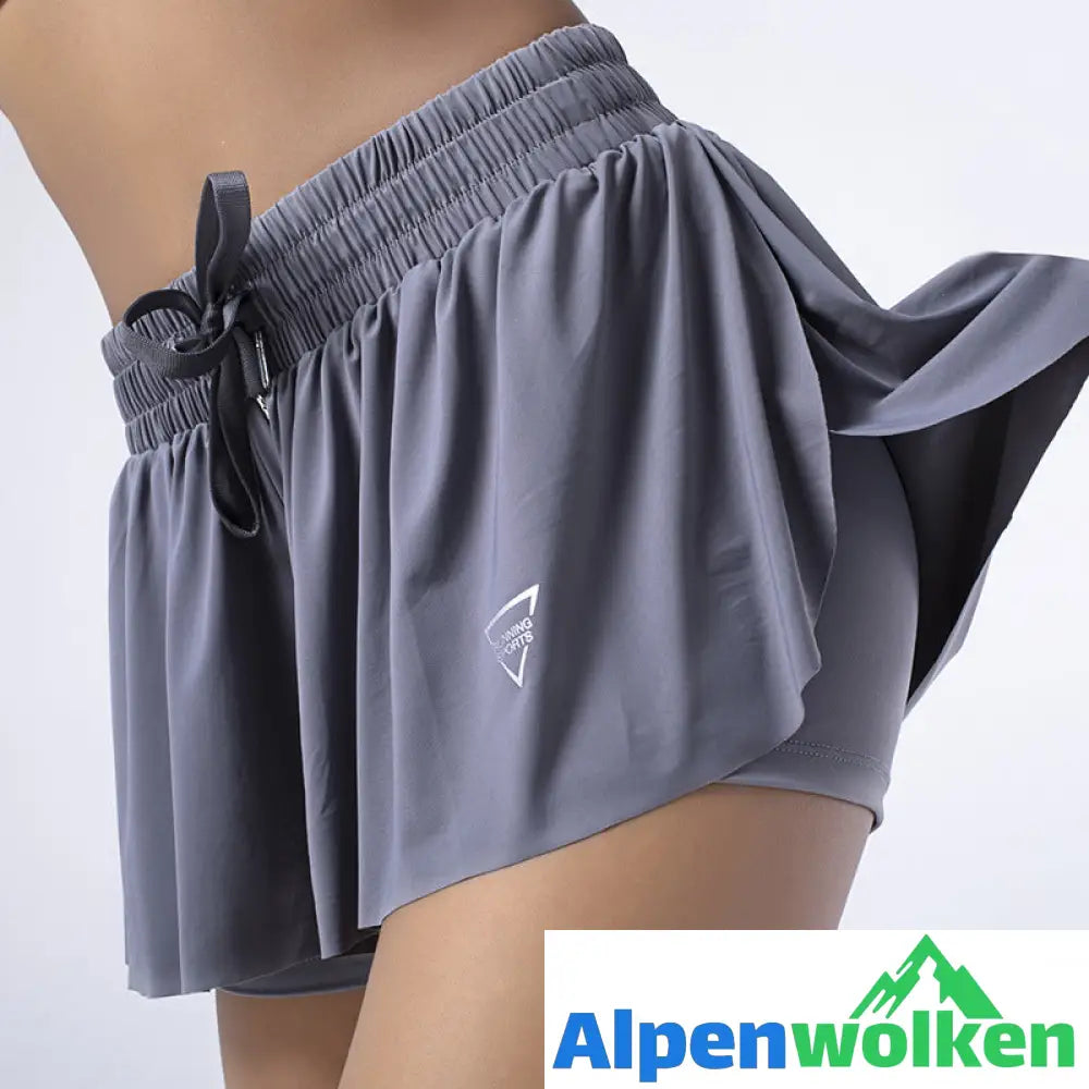 Alpenwolken - Sport-Fitness-Shorts Mit Kordelzug Für Damen