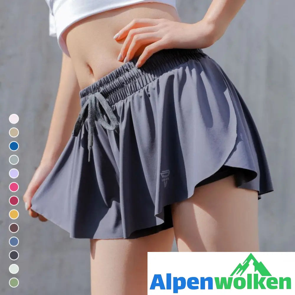 Alpenwolken - Sport-Fitness-Shorts Mit Kordelzug Für Damen