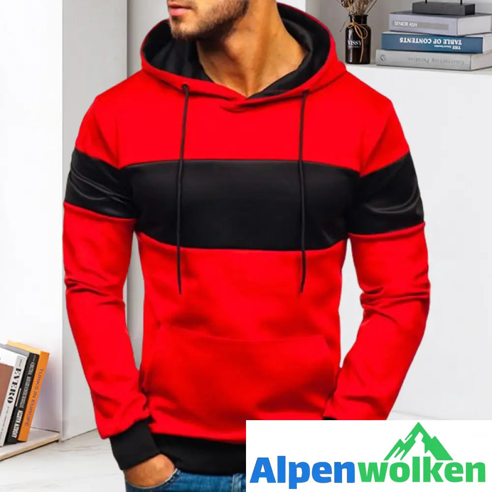 Alpenwolken - Sport-Kapuzensweatshirt für Herren