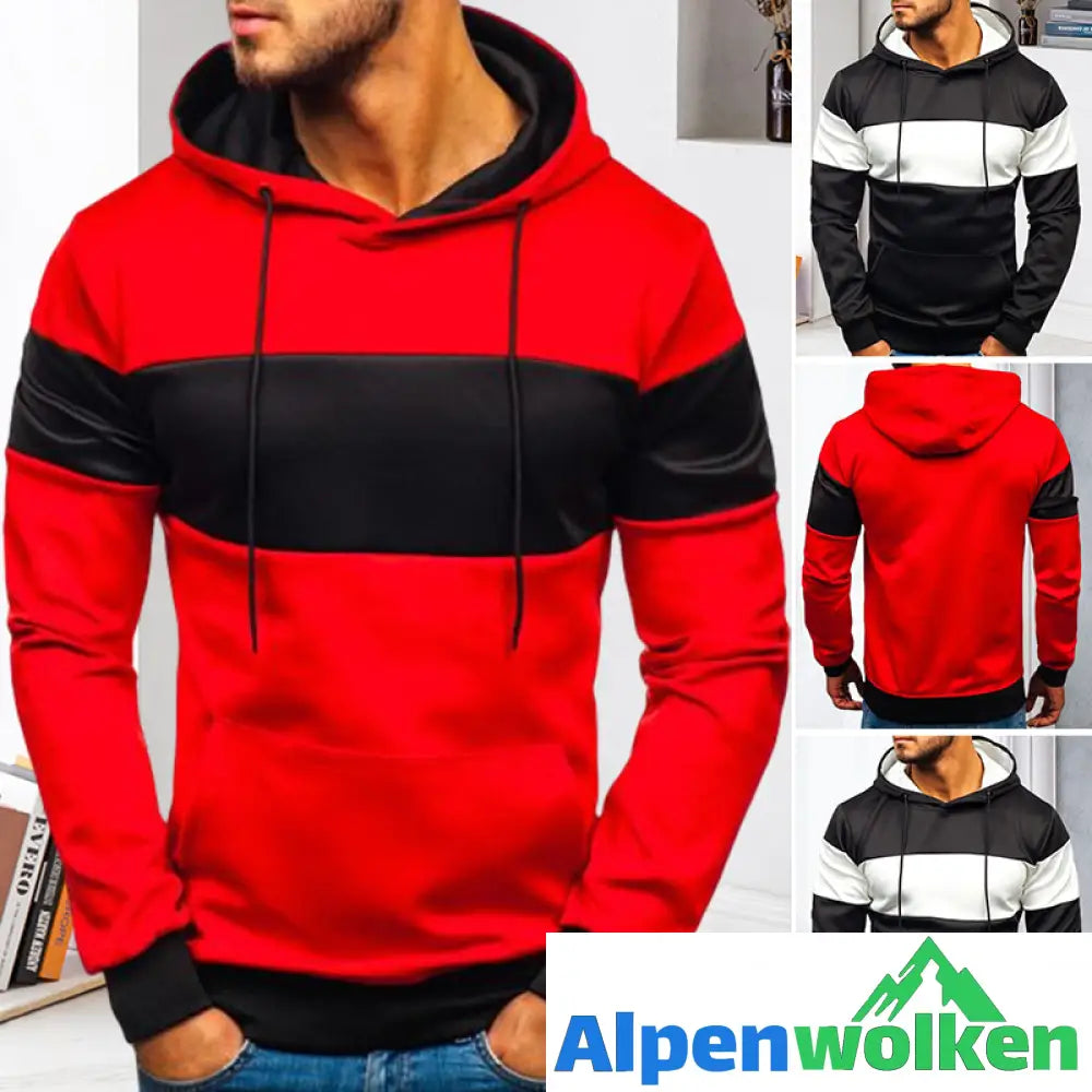 Alpenwolken - Sport-Kapuzensweatshirt für Herren