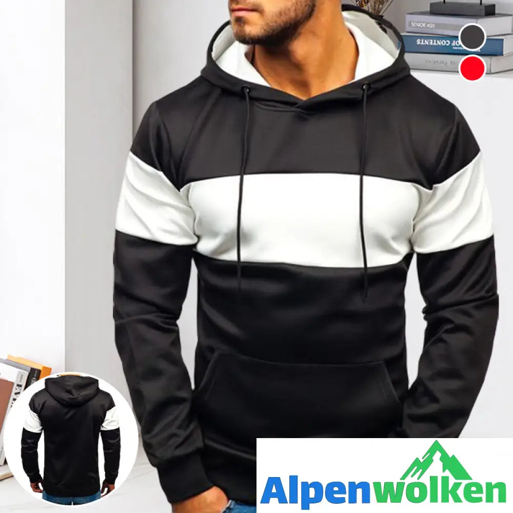 Alpenwolken - Sport-Kapuzensweatshirt für Herren