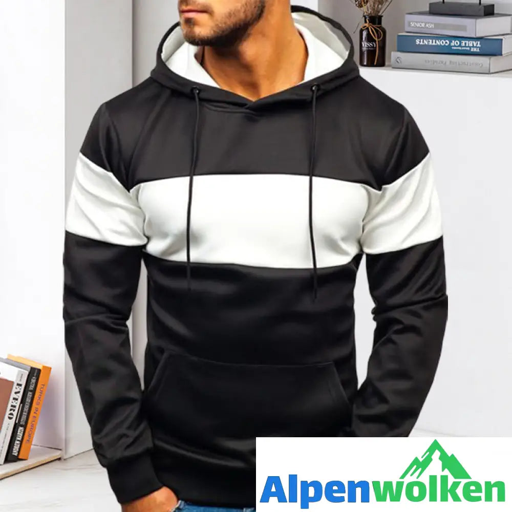 Alpenwolken - Sport-Kapuzensweatshirt für Herren