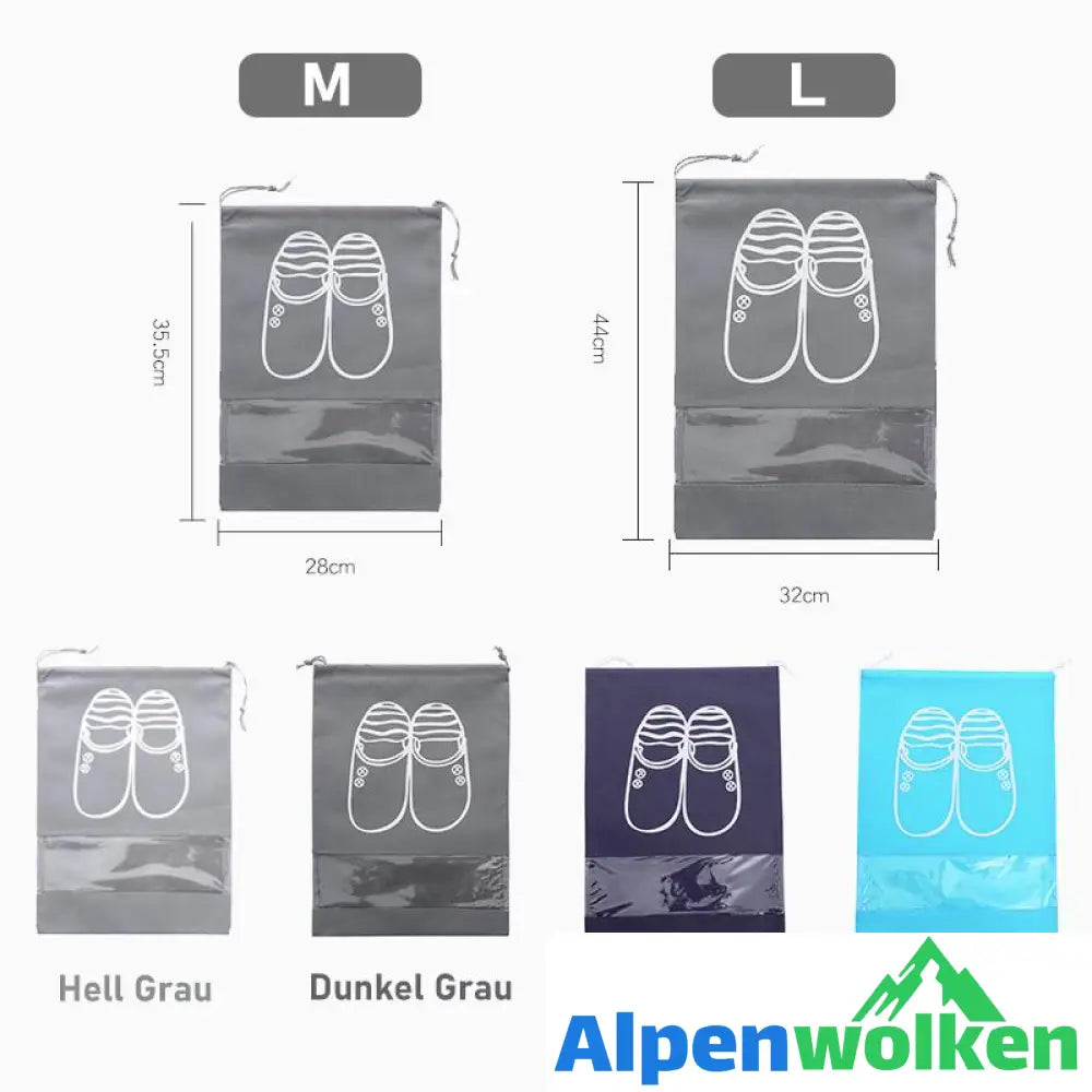 Alpenwolken - Staubdichte Kordelzug Schuhe Aufbewahrungstasche, 6PCs