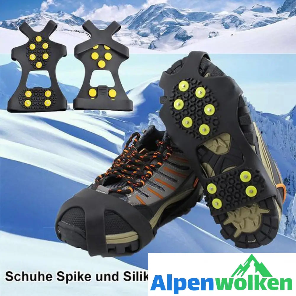 Alpenwolken - Steigeisen, Schuhe Spike und Silikon Band Anti Rutsch auf Eis und Schnee