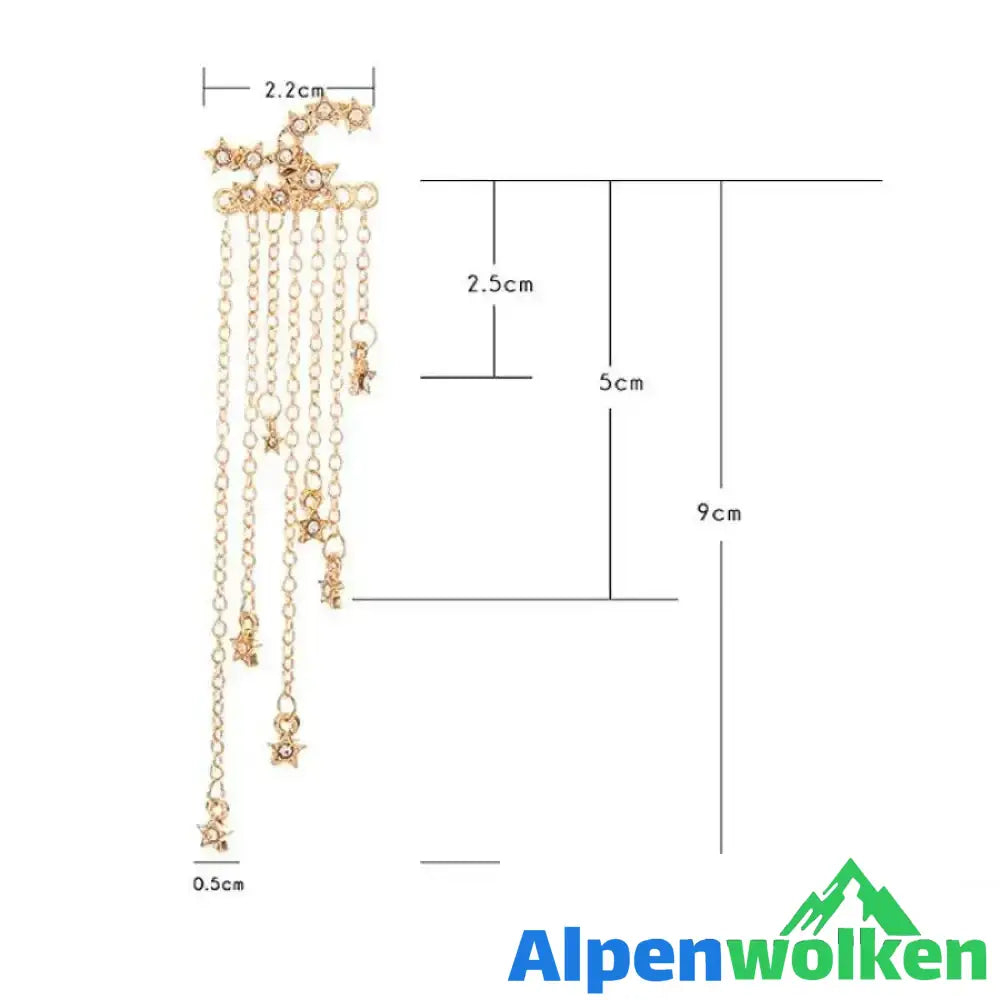 Alpenwolken - Sternquaste Ohrringe im böhmischen Stil