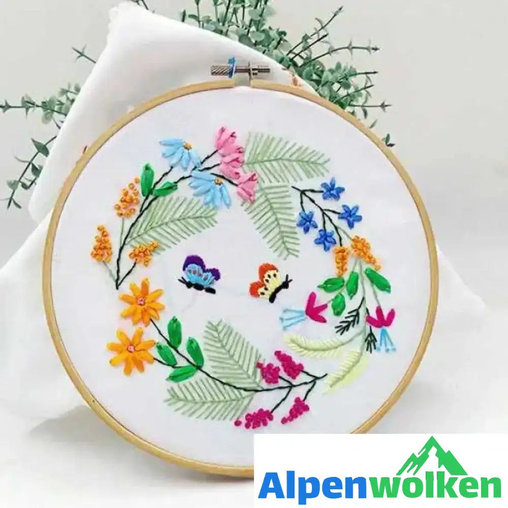 Alpenwolken - Stickstarter Set Schmetterling