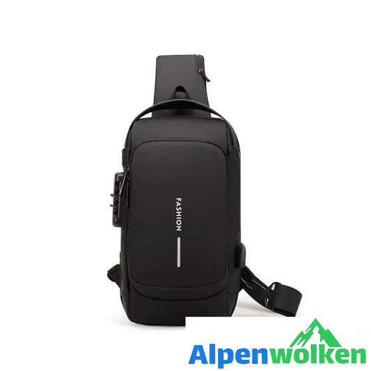 Alpenwolken - Stilvolle Sport-Brusttasche Für Herren schwarz