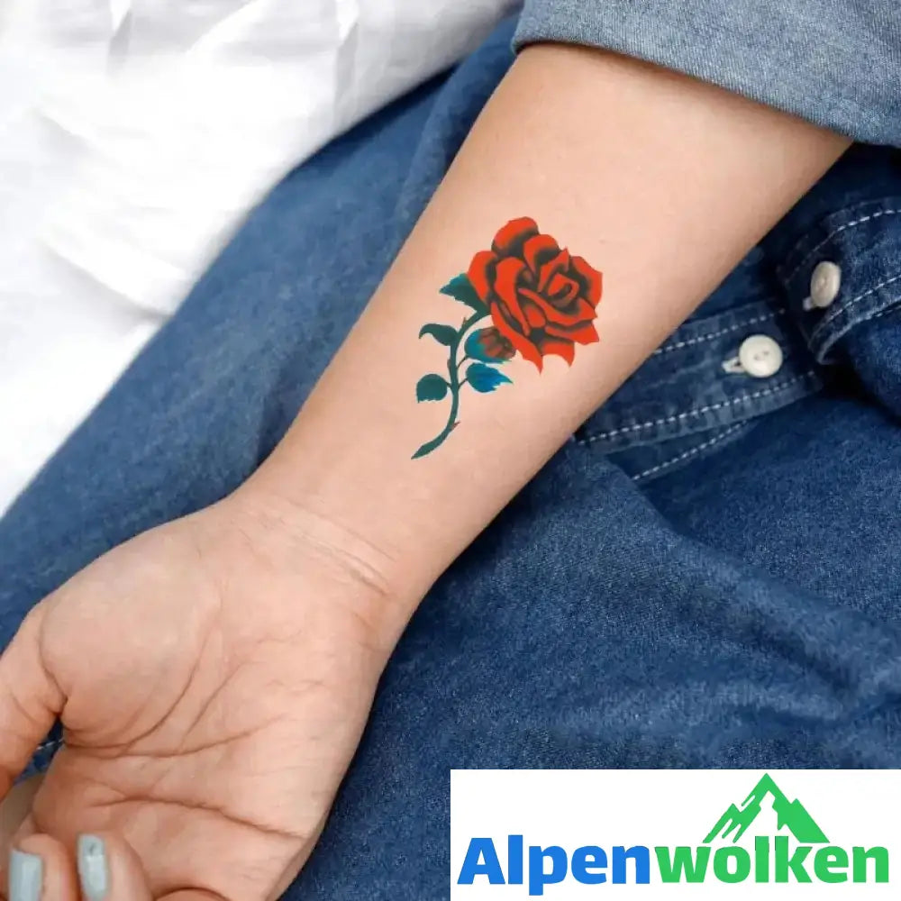 Alpenwolken - Stilvolle und kreative 3D-Tattoo-Sticker 50STK