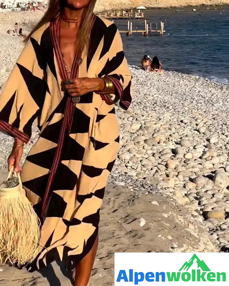 Alpenwolken - Strandüberwurf mit Aufdruck