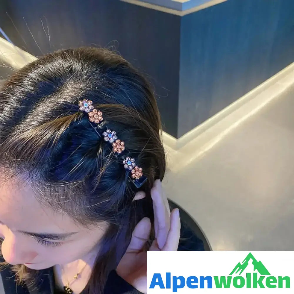 Alpenwolken - Strass Blume Haarnadel | festival frisuren