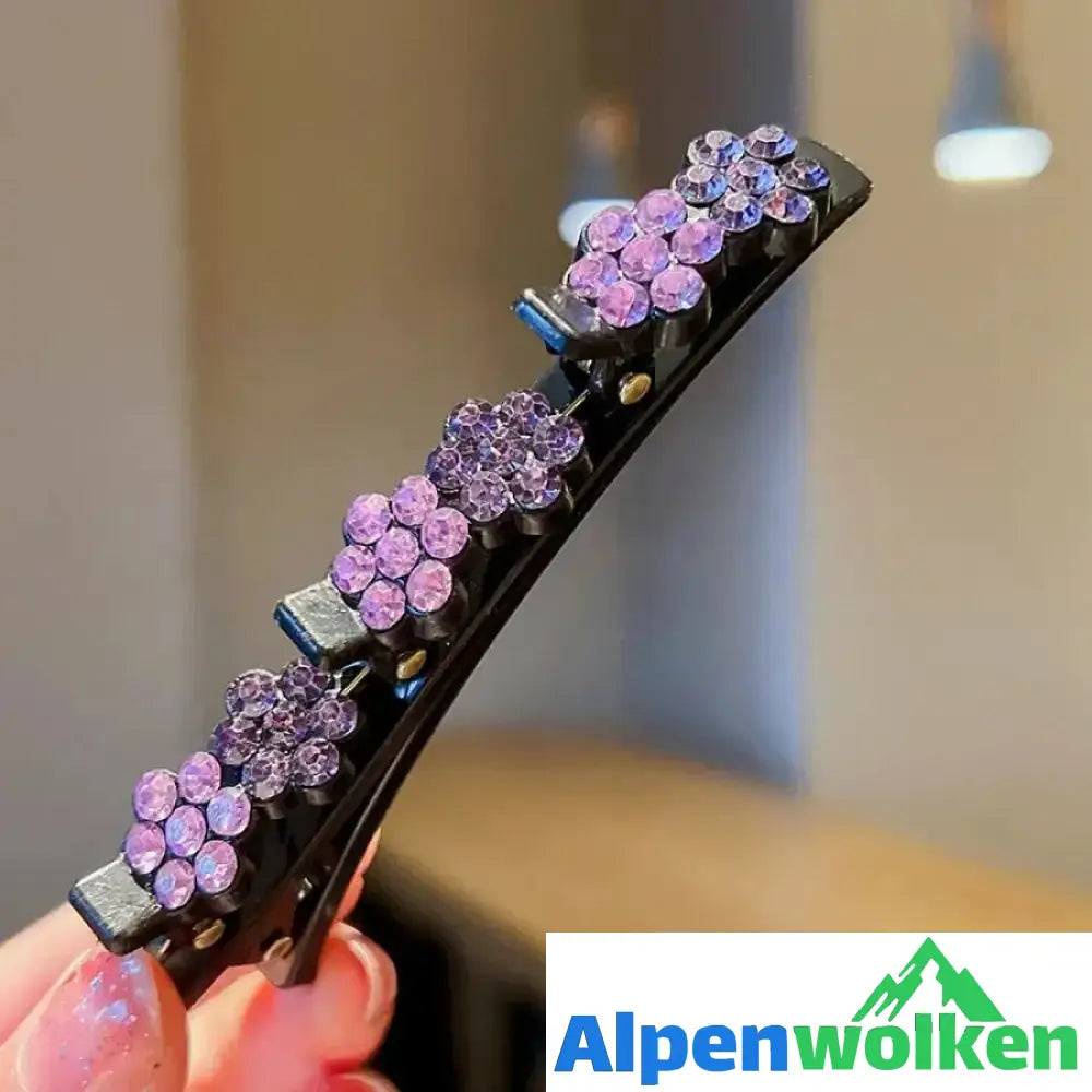 Alpenwolken - Strass Blume Haarnadel | festival frisuren Lila