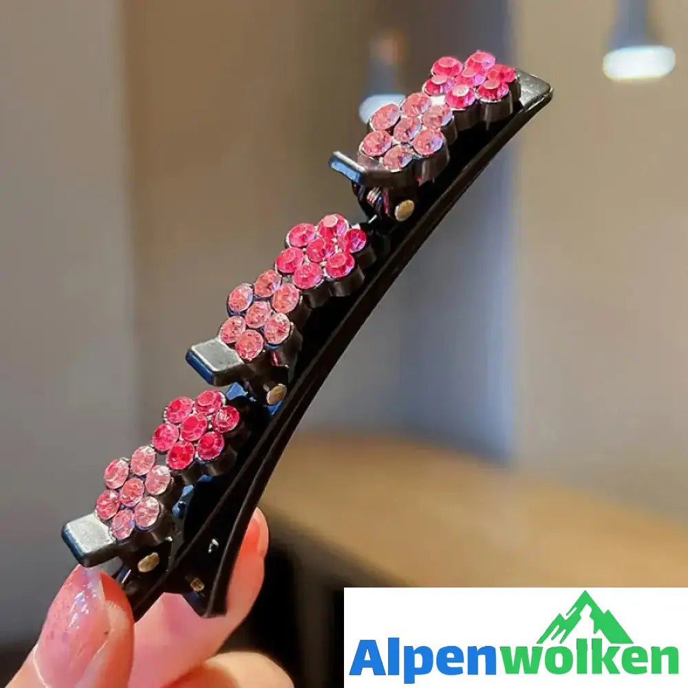 Alpenwolken - Strass Blume Haarnadel | festival frisuren Rosa