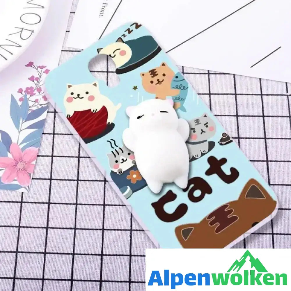 Alpenwolken - Streß-freisetzend Handyhülle Süß-Katze