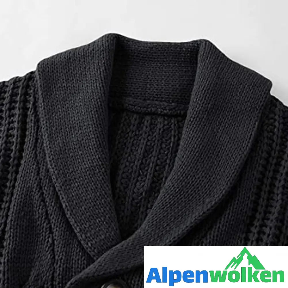 Alpenwolken - Strickjacke Cardigan Mit V-Ausschnitt