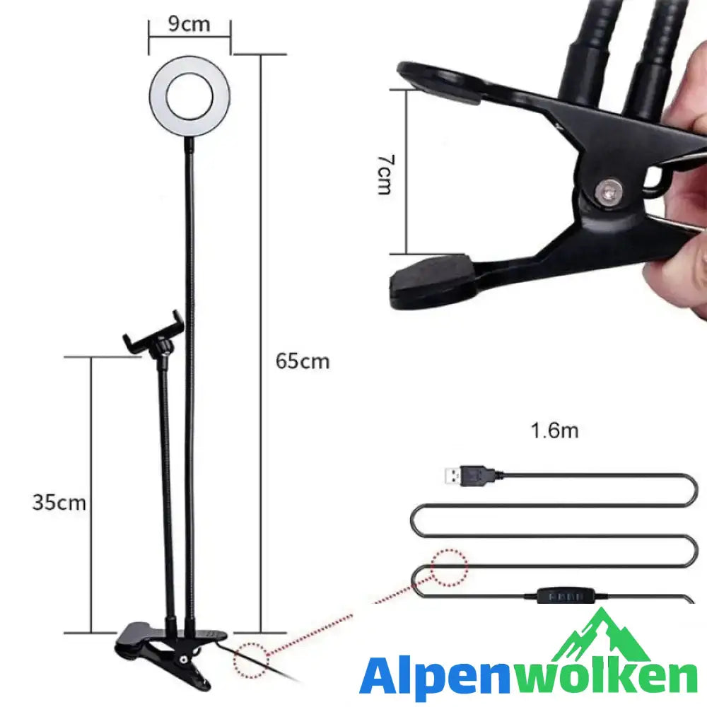 Alpenwolken - Studio LED-Licht mit Handyhalter