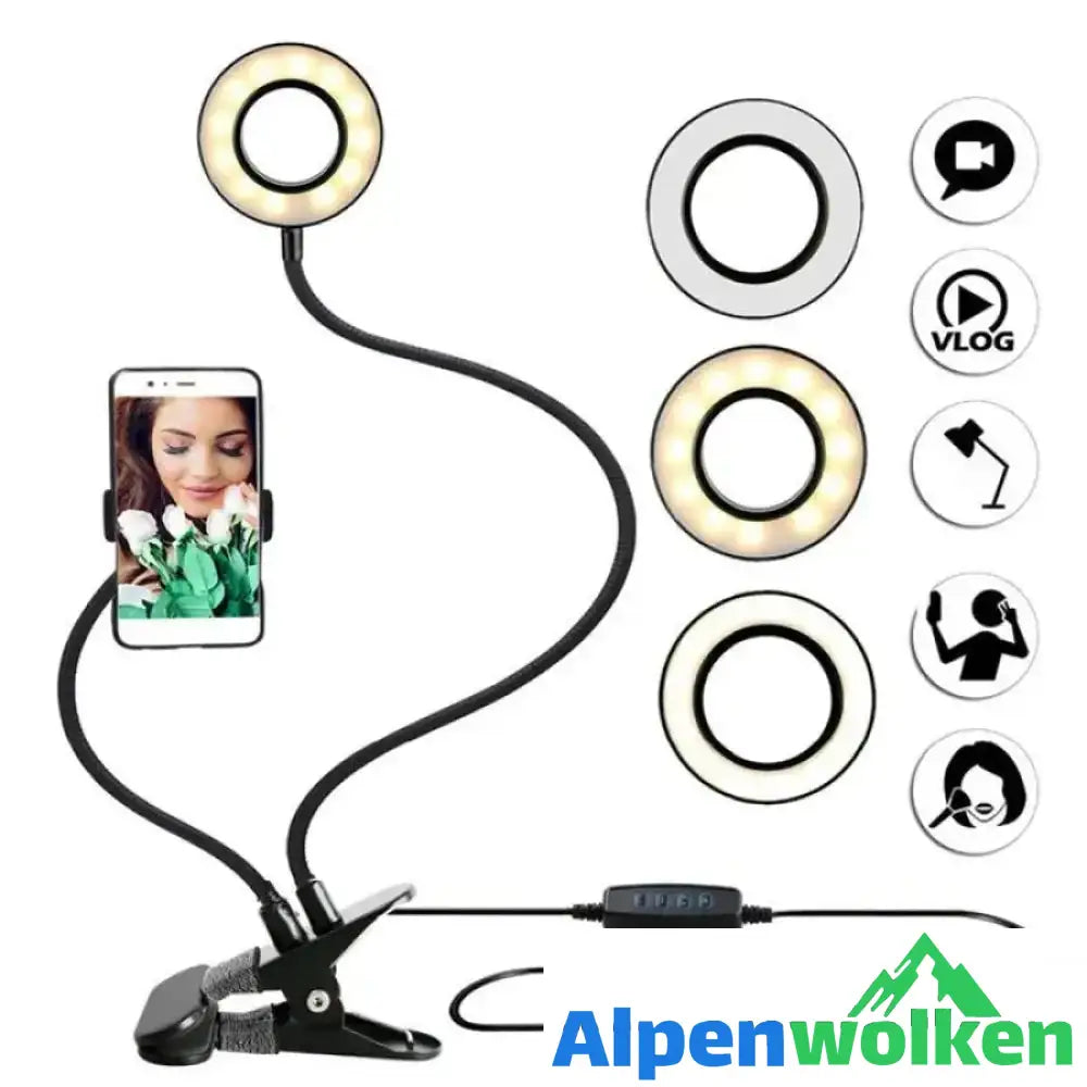 Alpenwolken - Studio LED-Licht mit Handyhalter