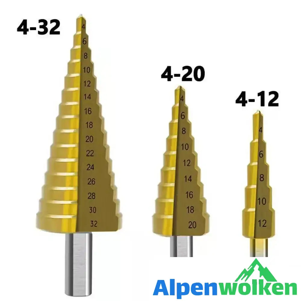 Alpenwolken - Stufenbohrer Nutsäge Bohrer Set(6 Stück)